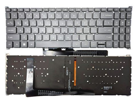 Клавіатура для Acer Aspire A315-510P/A515-48/A515-58/A715-52/A715-78, Nitro V15 ANV15-41/ANV15-51 (RU, чорна, підсвітка) 123572 фото
