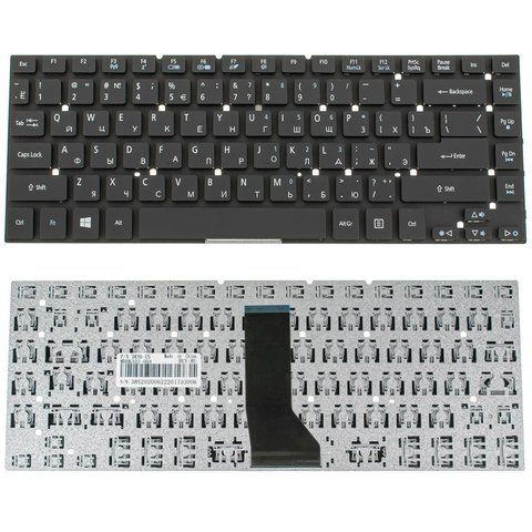 Клавіатура для ноутбука ACER Aspire 3830/4830 і TravelMate 3830/4755/4830 &mdash; RU-розкладка, чорна, без рамки, для Windows 7 106766 фото