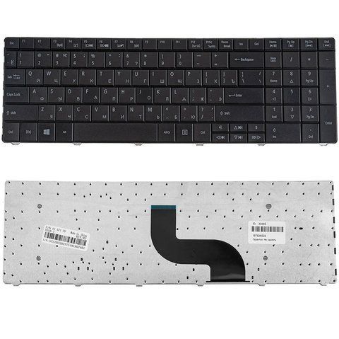 Клавіатура для ноутбуків ACER Aspire E1-521/E1-531/E1-571 та TravelMate 5335/5542/5735/5740/5744/7740/8571/8572, RU-розкладка, чорна 106767 фото