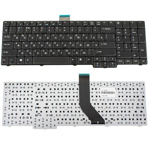 Клавіатура для ноутбука Acer (AS: 7230, 7330, 7530, 7730), RU-розкладка, чорна, зі збільшеним шлейфом 106805 фото