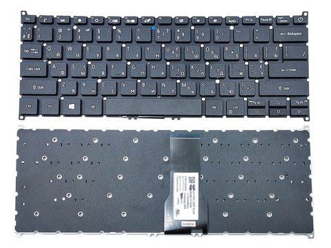 Клавіатура для ноутбуків ACER Swift SF114-32 / SF114-34 / SF313-51 / SF314-41 / SP513-51 / SP513-52NP / SP513-53 / SP514-52 / SP314-53 &mdash; українська розкладка (UA), чорна 108949 фото