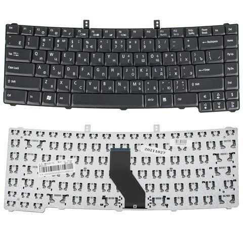 Клавіатура для ноутбуків Acer Extensa 4120, 4220, 4420, 4630, 5120 та TravelMate 4320, 4720, 5220, 5310, 5520, 5720 &mdash; чорна, RU-розкладка 106727 фото