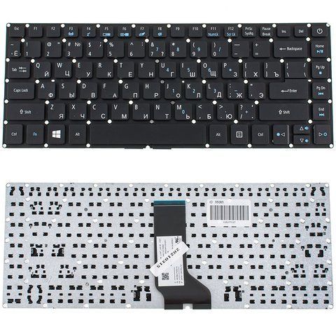 Клавіатура для ноутбука Acer (AS: E5-422, E5-473), розкладка RU, чорна, без рамки 110013 фото