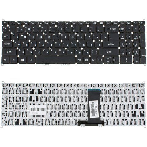 Клавіатура для ноутбука Acer (AS: SP515-51) &mdash; RU-розкладка, чорна, без рамки (без фрейма) 107012 фото