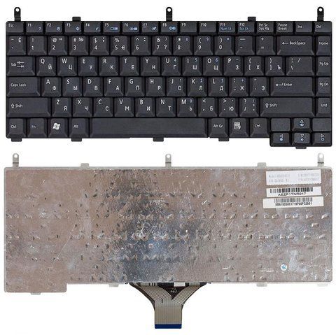 Клавіатура для ноутбука Acer Aspire 1350 / 1510, чорна, RU-розкладка 110149 фото