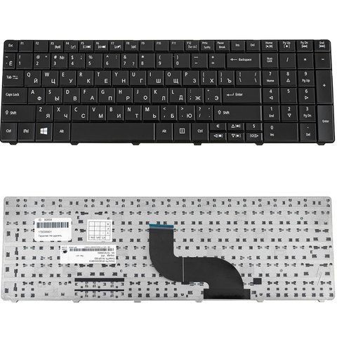 Клавіатура для ноутбука Acer Aspire E1-521, E1-531, E1-571 / TravelMate 5335, 5542, 5735, 5740, 5744, 7740, 8571, 8572 &mdash; розкладка RU, чорна Original 107132 фото