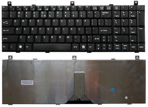 Клавіатура для ноутбука Acer Aspire 1800, 1801, 1802, 1804, 9500, 9502, 9503, 9504 &mdash; чорна, RU-розкладка 107751 фото