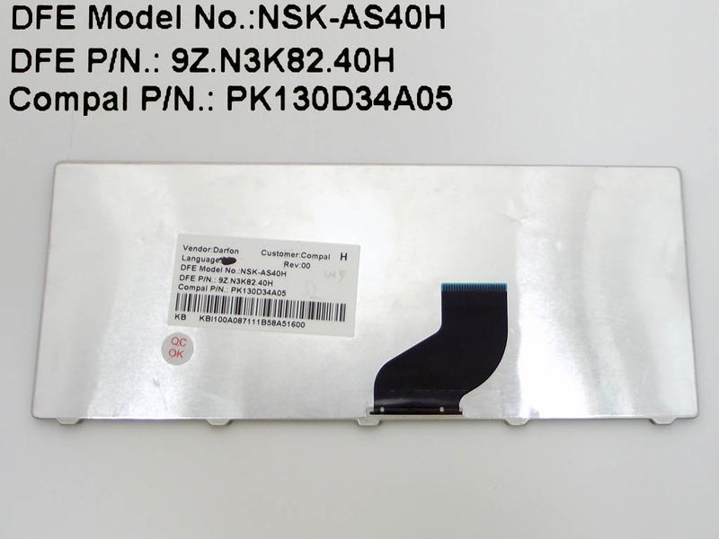 Клавіатура для ноутбуків ACER Aspire ONE 521, 522, 532, 533, D255, D257, D260, D270 та GATEWAY LT28 &mdash; RU-розкладка, чорна 110324 фото
