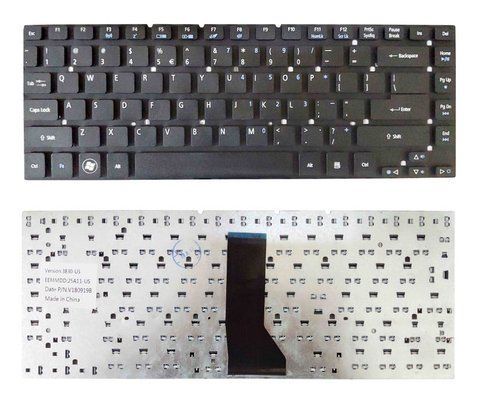 Клавіатура для ноутбука Acer Aspire 3830T / 3830TG / 4830T / 4830TG &mdash; чорна, англійська розкладка (EN), без рамки (No Frame) 107753 фото
