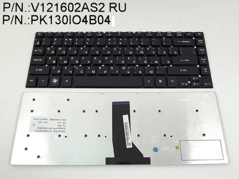 Клавіатура для ноутбуків ACER Aspire 3830T, 4830T, 4830G, 3830TG, TM 3830, 4755G, 4830, ES1-511, E1-410 &mdash; RU розкладка, чорна 110340 фото
