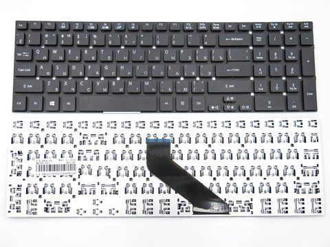 Клавіатура для ноутбуків ACER Aspire 5830/5830G/5830T/5755/5755G, E1-522/E1-530G/E1-532/E1-731/E1-570, V3-531/V3-551G/V3-571/V3-731/V3-771 &mdash; чорна, RU (Black) 110349 фото