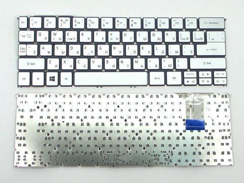 Клавіатура для ноутбуків ACER Aspire P3-151 / P3-131 / P3-171 / TMX313-M, RU, Silver, без рамки, Original 110353 фото