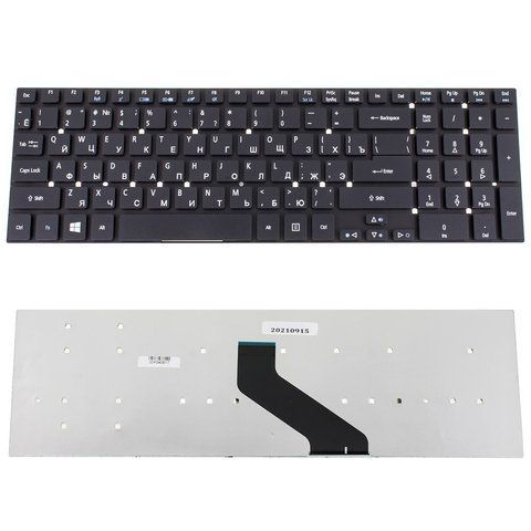 Клавіатура для ноутбука Acer (AS: 5755, 5830, E1-522, E1-532, E1-731, V3-551, V3-731), RU-розкладка, чорна, без рамки &mdash; Original 107215 фото