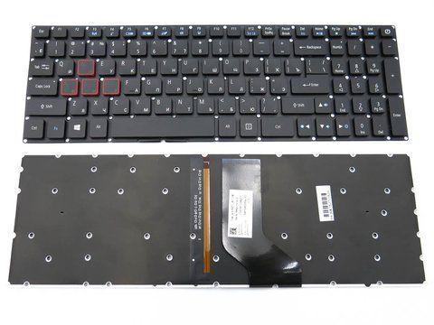 Клавіатура з підсвіткою для ACER G3-571, G3-572, Predator Helios 300, PH317-51, PH315-51 (RU, чорна), NK.I1513.053 &mdash; Original 108758 фото