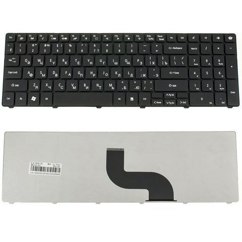 Клавіатура для ноутбука Acer (PB: LM81, LM85, TK81, TK85, TM05, TM85, TM93; GW: NEW90), чорна, розкладка RU 106740 фото
