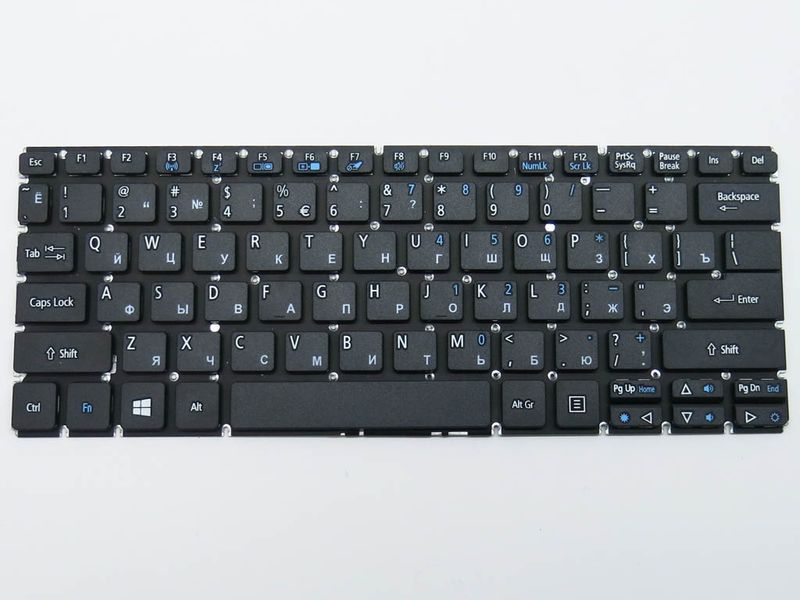 Клавіатура для ноутбука ACER Aspire Switch 12 SW5-271 &mdash; RU розкладка, чорна, без рамки 110428 фото