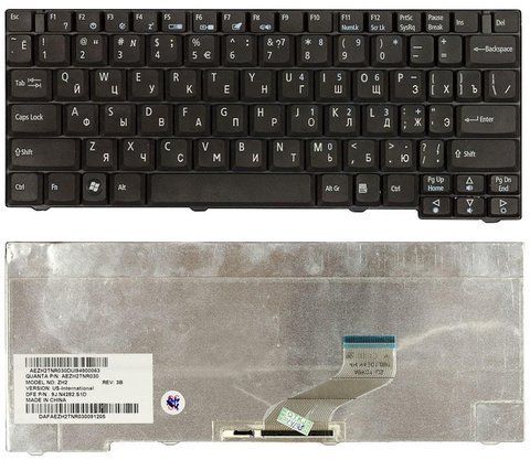 Клавіатура для ноутбука Acer TravelMate 3000, 3010, 3020, 3030, 3040 &mdash; чорна, розкладка RU 107797 фото