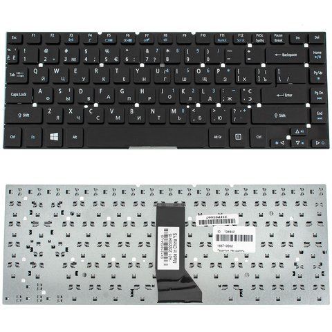 Клавіатура для ноутбуків Acer Aspire 3830/4830 та TravelMate 3830/4755/4830 &mdash; українська розкладка, чорна, без рамки, для Windows 7 107529 фото