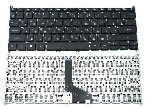 Клавіатура для Acer Swift 3/5 SF314-42/41/52/53/57/57G/59, SF514-52/52T/54G/54T, RU, чорна, без рамки 125432 фото